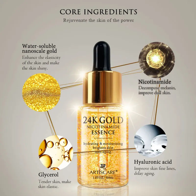Coffret Éclat - Or 24k - Rituel complet hydratant et raffermissant (3 pièces)