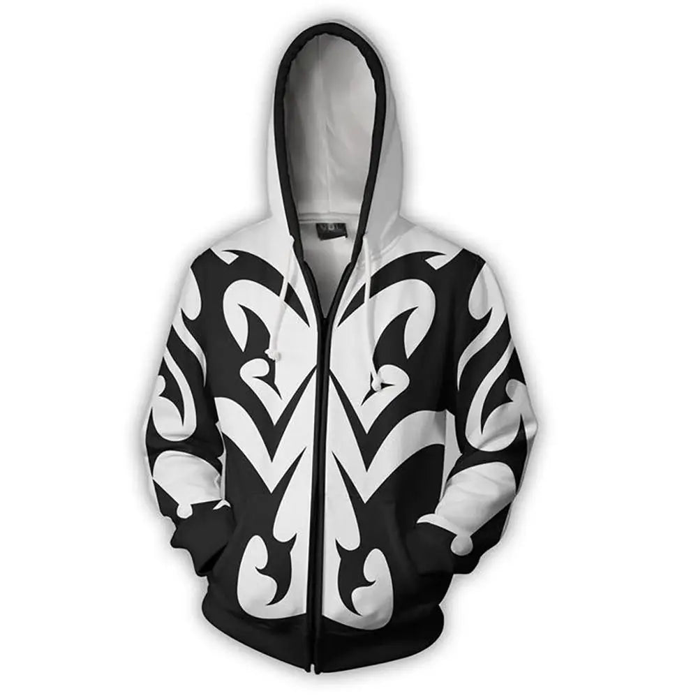 Hoodie - Anime Kingdom - Design 3D, coupe zippée, style streetwear haut de gamme