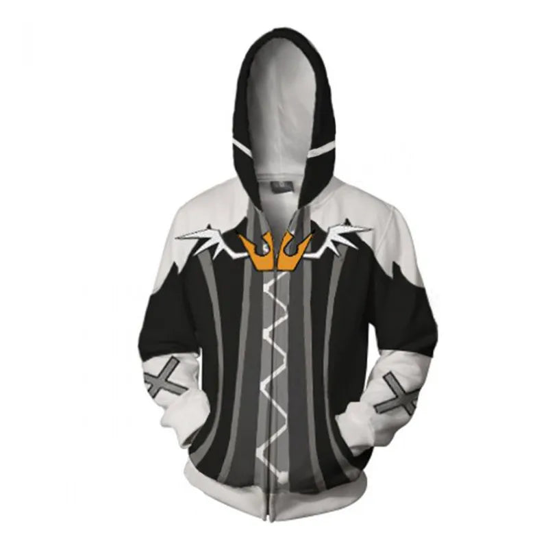 Hoodie - Anime Kingdom - Design 3D, coupe zippée, style streetwear haut de gamme