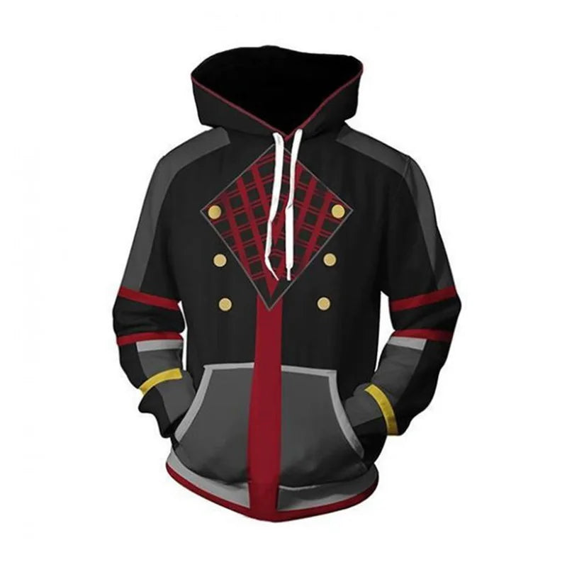 Hoodie - Anime Kingdom - Design 3D, coupe zippée, style streetwear haut de gamme