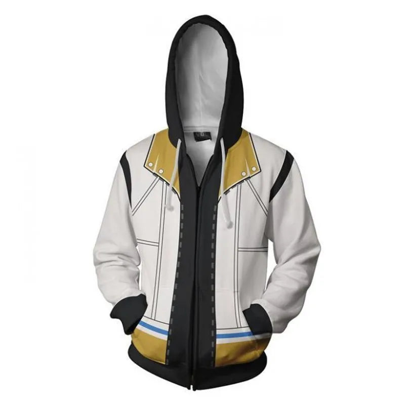 Hoodie - Anime Kingdom - Design 3D, coupe zippée, style streetwear haut de gamme