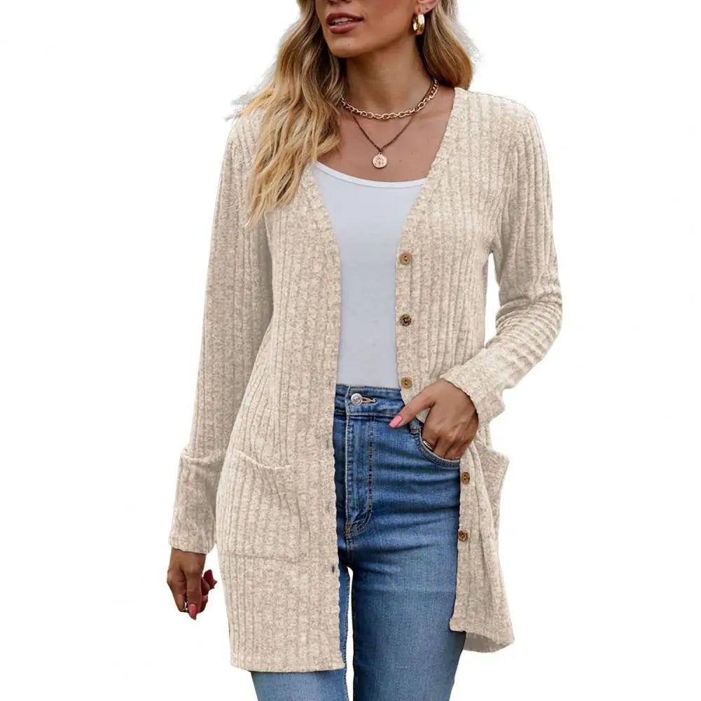 Cardigan Tricoté - Cozy Chic - Boutonné et Pratique pour l'Automne