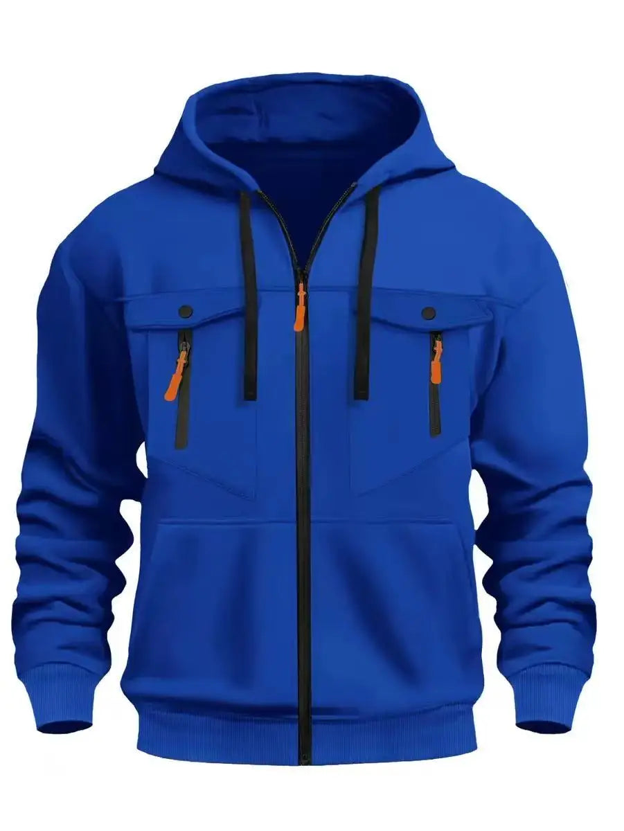 Hoodie - Outdoor Full-Zip - Molleton chaud, poches sécurisées, style casual