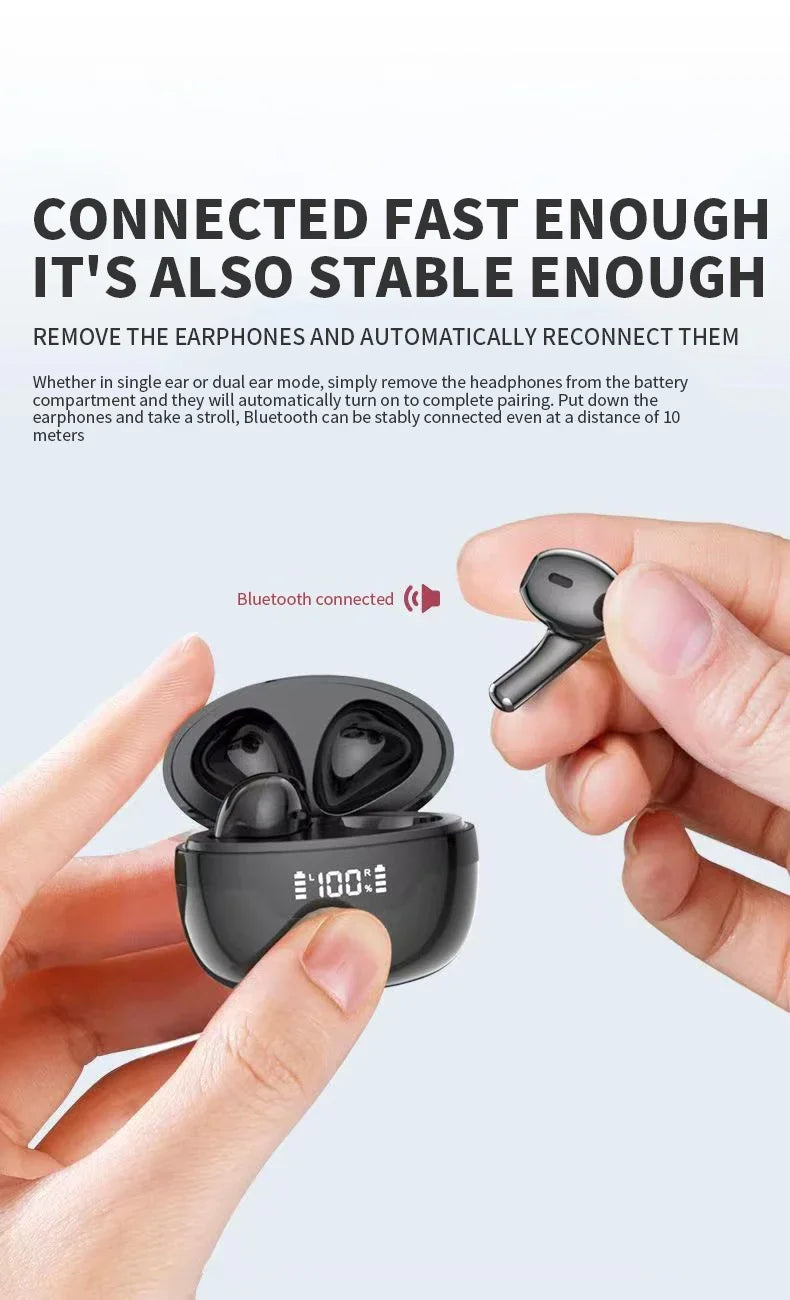 J97 TWS Bluetooth Earphone True Wireless Earbuds In-Ear Headphones Touch Control Waterproof Sports Headest With Mic For Phone