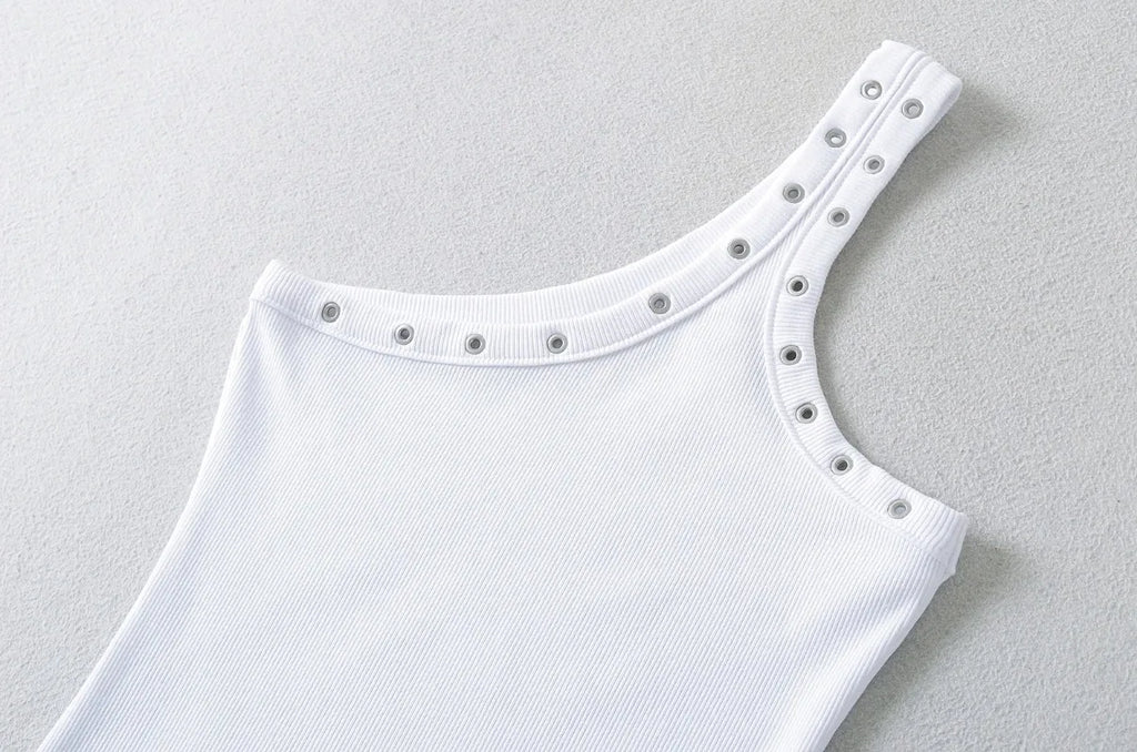 Design Sense Niche Slim Shoulder Slim Sling Summer Slim Chic Shoulder Vest Women Y2k Tops