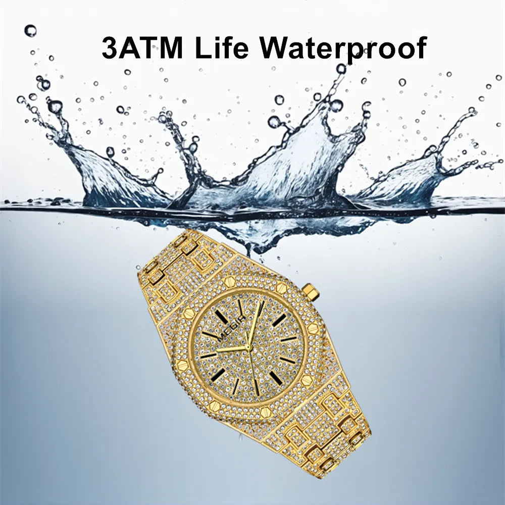 Montre de luxe - Diamant Signature - acier inoxydable et quartz