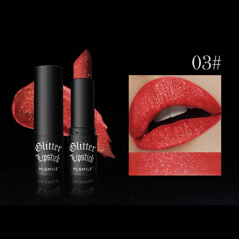 Ensemble de 6 Rouge à Lèvre - Diamond Glitter - Finis Métalliques et Perlés