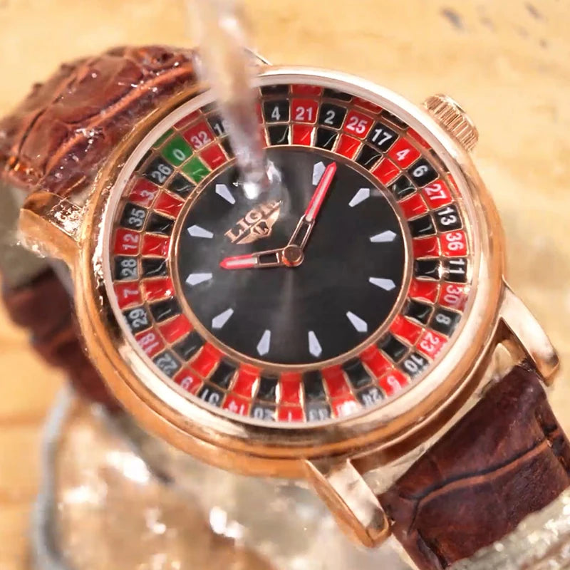 Lige Montre homme, Las Vegas édition roulette et aiguille Lumineuse