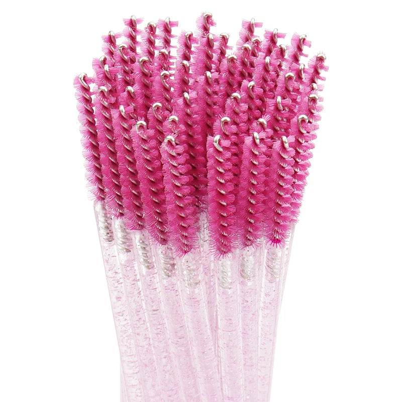 Lot de 50 Brosses à Cils - Crystal - Outil Professionnel d'Extension