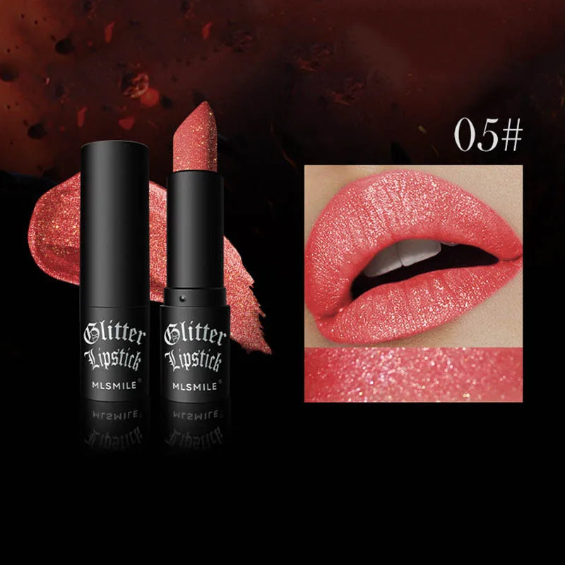 Ensemble de 6 Rouge à Lèvre - Diamond Glitter - Finis Métalliques et Perlés