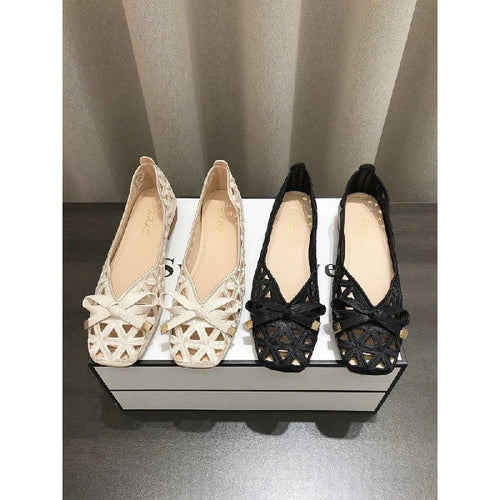 Braided Square Toe Ballerinas - Chic, Comfortable and Breathable