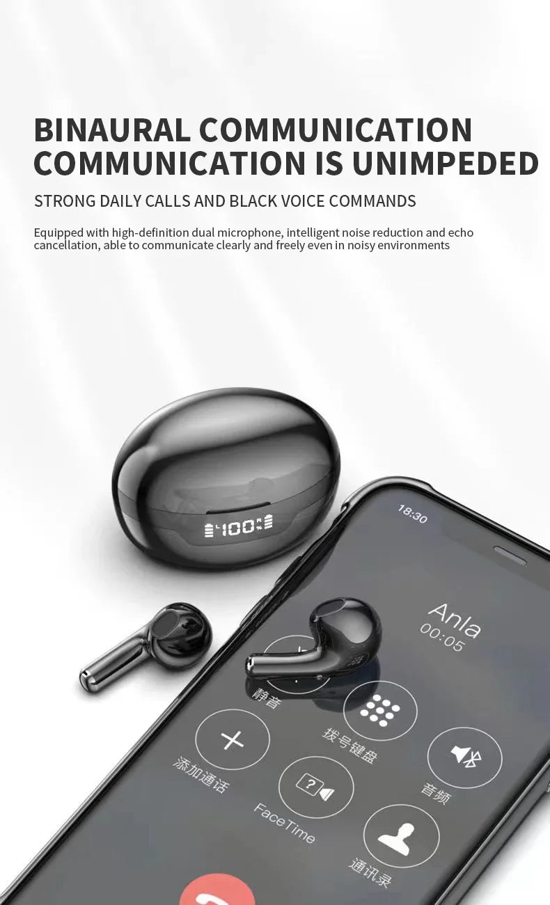 J97 TWS Bluetooth Earphone True Wireless Earbuds In-Ear Headphones Touch Control Waterproof Sports Headest With Mic For Phone