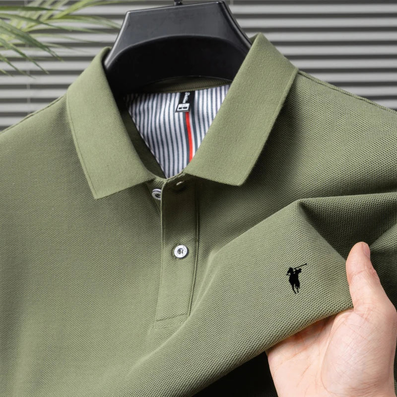 Polo Signature en Coton - Logo embossé, coupe ajustée, style business-casual