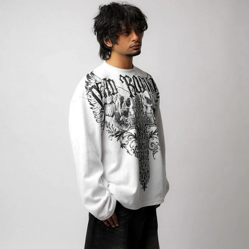 Hoodie - Goddess Art - style Y2K, coupe boxy rétro, look streetwear K pop