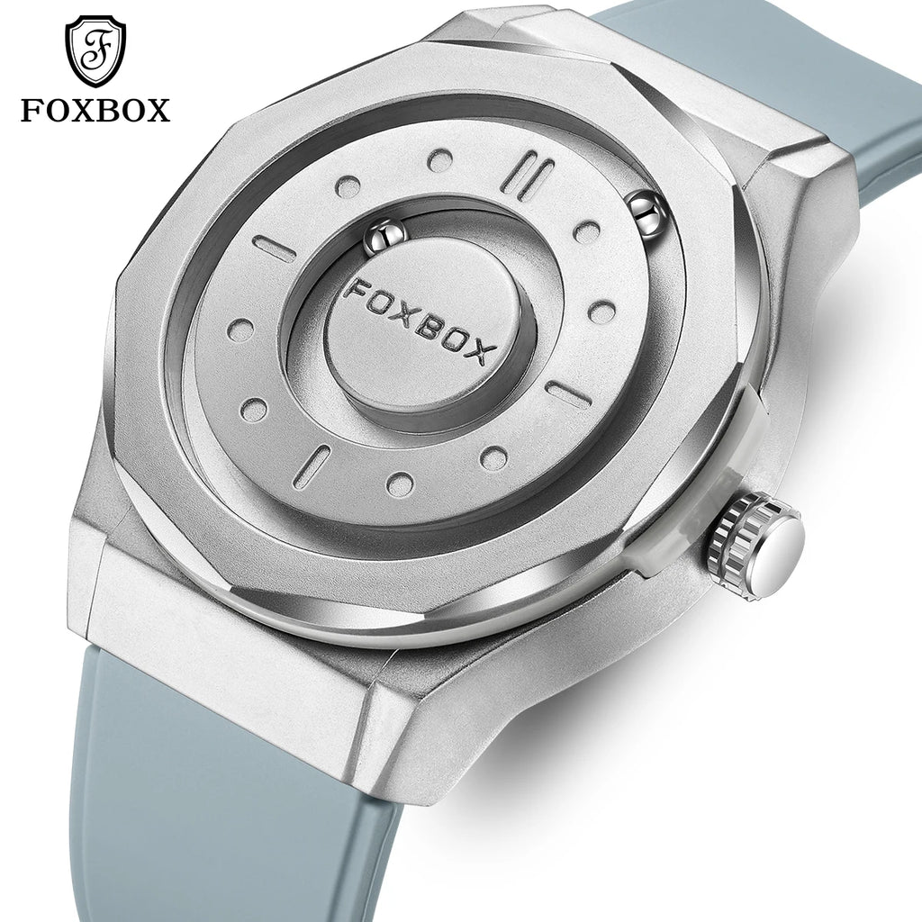 Montre  magnétique de luxe pour homme, quartz, étanche à l'eau, bracelet en acier inoxydable
