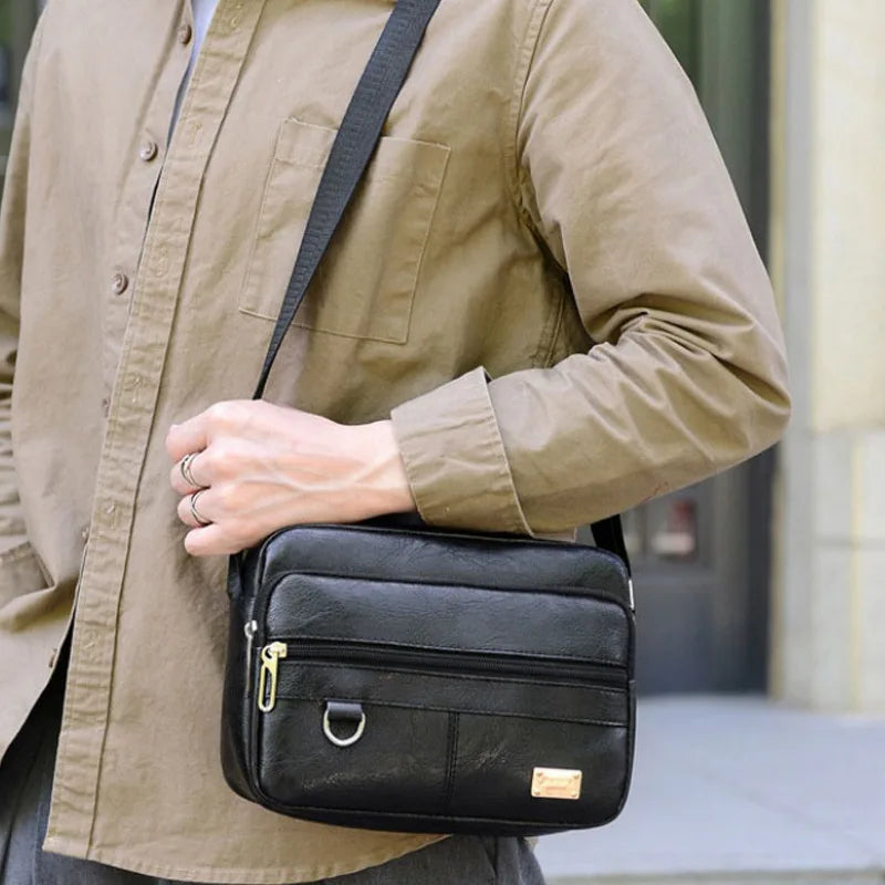 Sac Messager Urbain en Cuir Premium - Style Élégant et Pratique