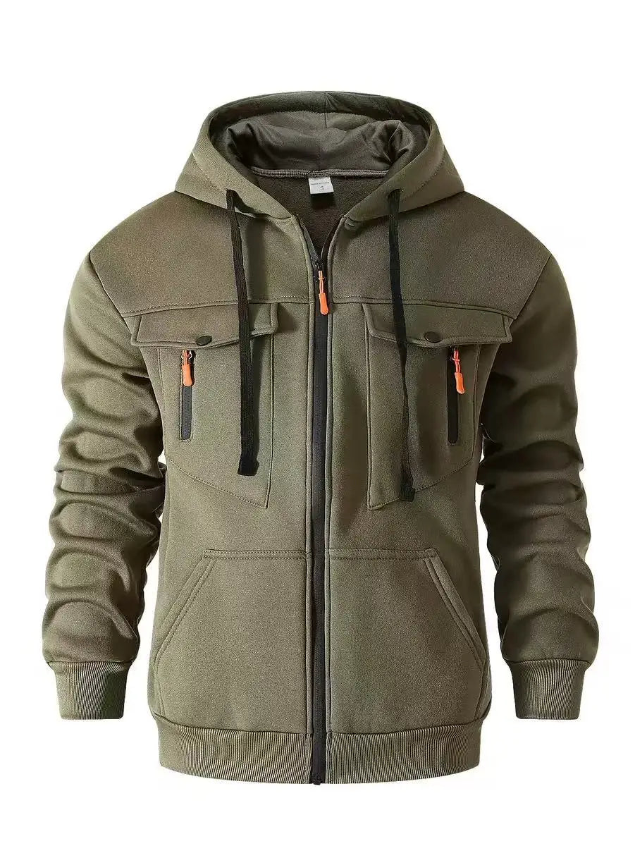Hoodie - Outdoor Full-Zip - Molleton chaud, poches sécurisées, style casual