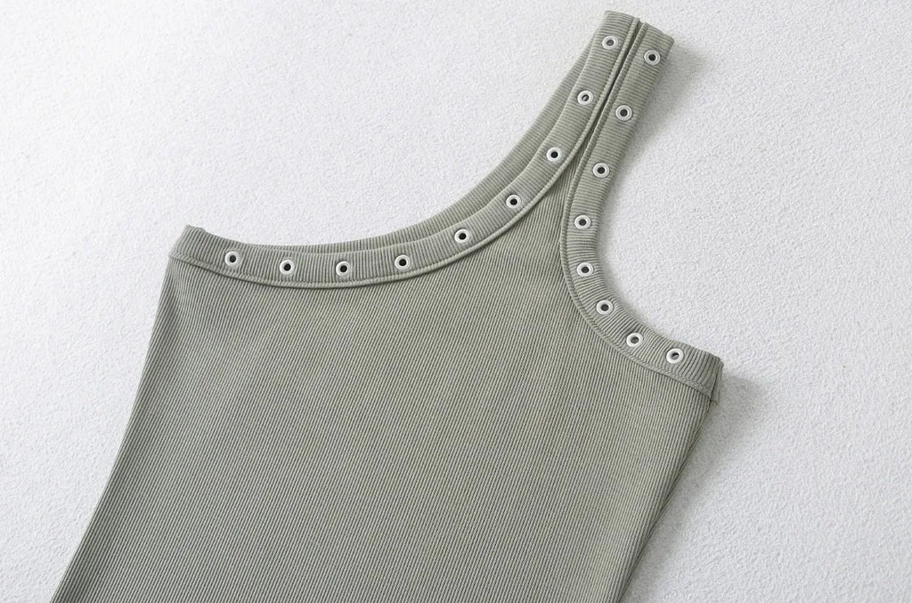 Design Sense Niche Slim Shoulder Slim Sling Summer Slim Chic Shoulder Vest Women Y2k Tops