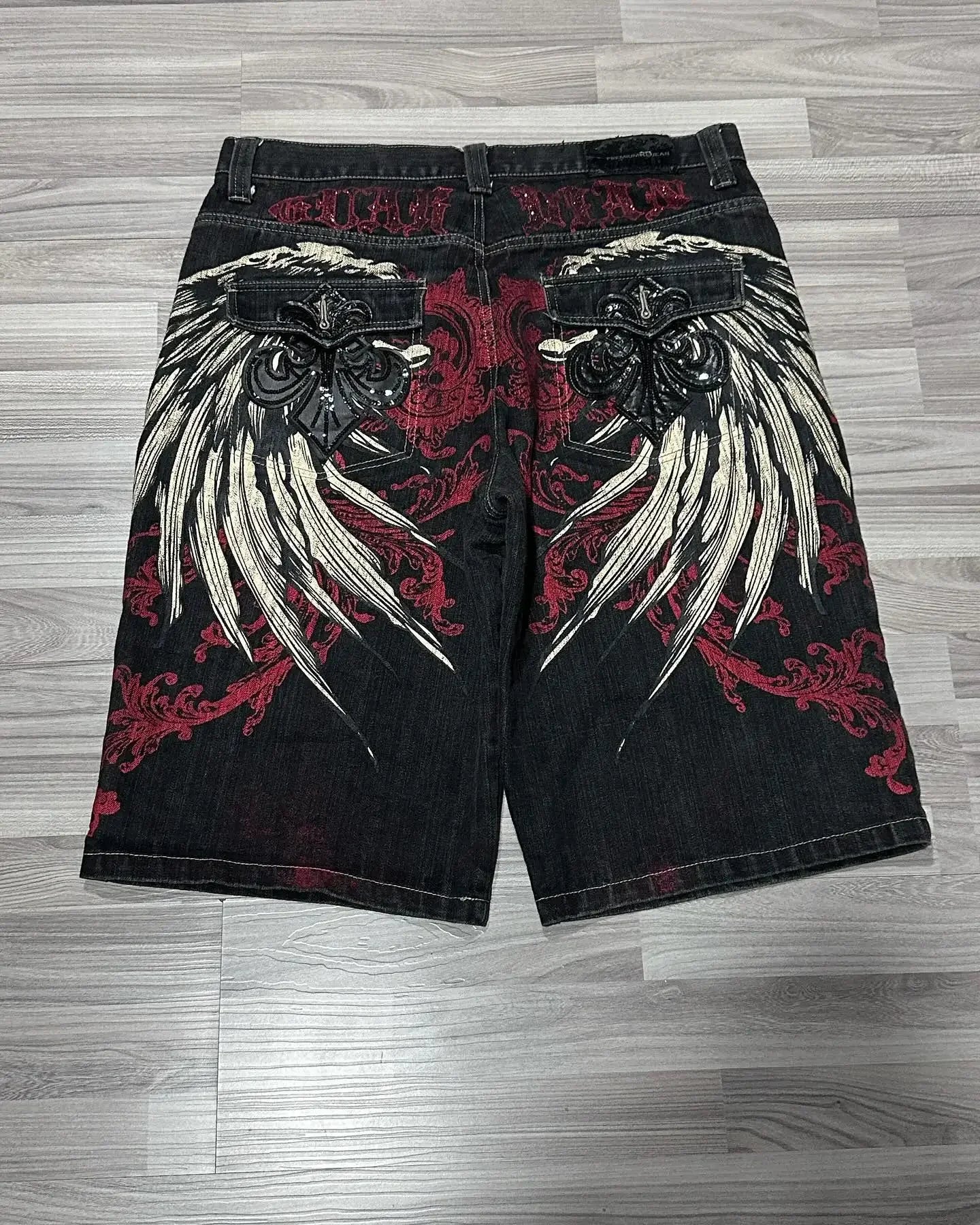 2025 Summer Y2K Skull Pattern Antarctic Vintage Harajuku  Antarctic Shorts Men Women Hip Hop Punk Loose High Waist Sports Shorts
