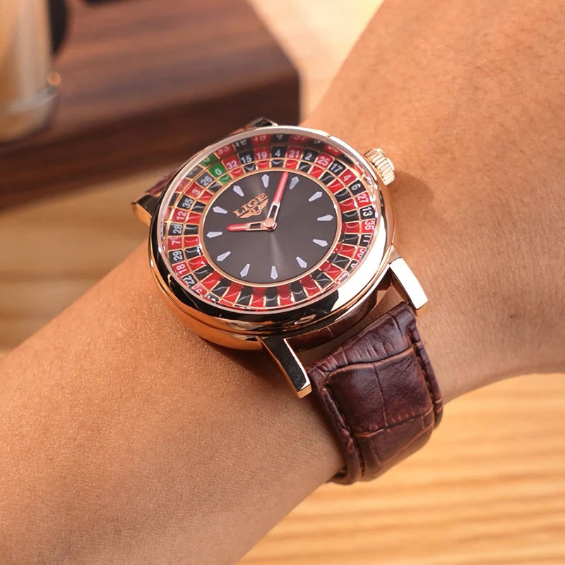 Lige Montre homme, Las Vegas édition roulette et aiguille Lumineuse