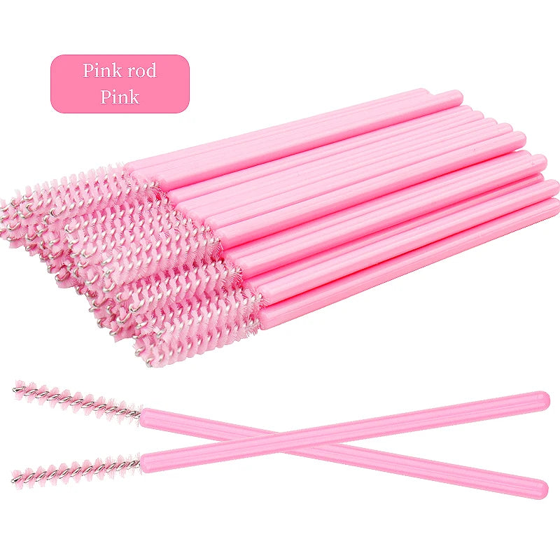 Lot de 50 Brosses à Cils - Crystal - Outil Professionnel d'Extension