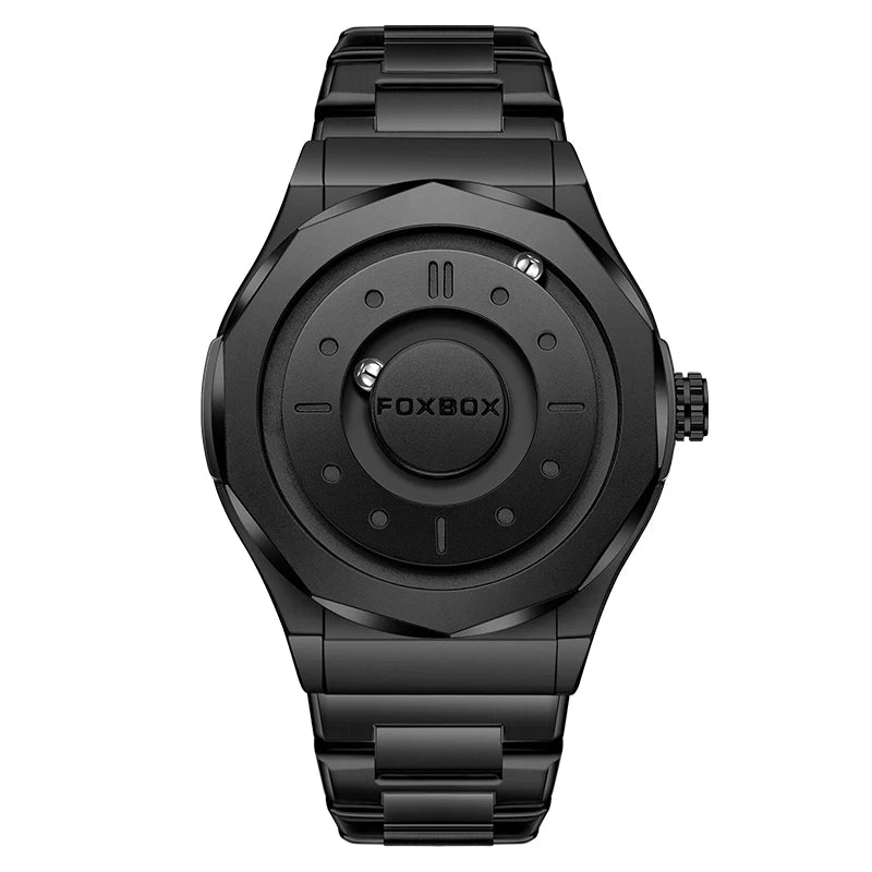 Montre  magnétique de luxe pour homme, quartz, étanche à l'eau, bracelet en acier inoxydable