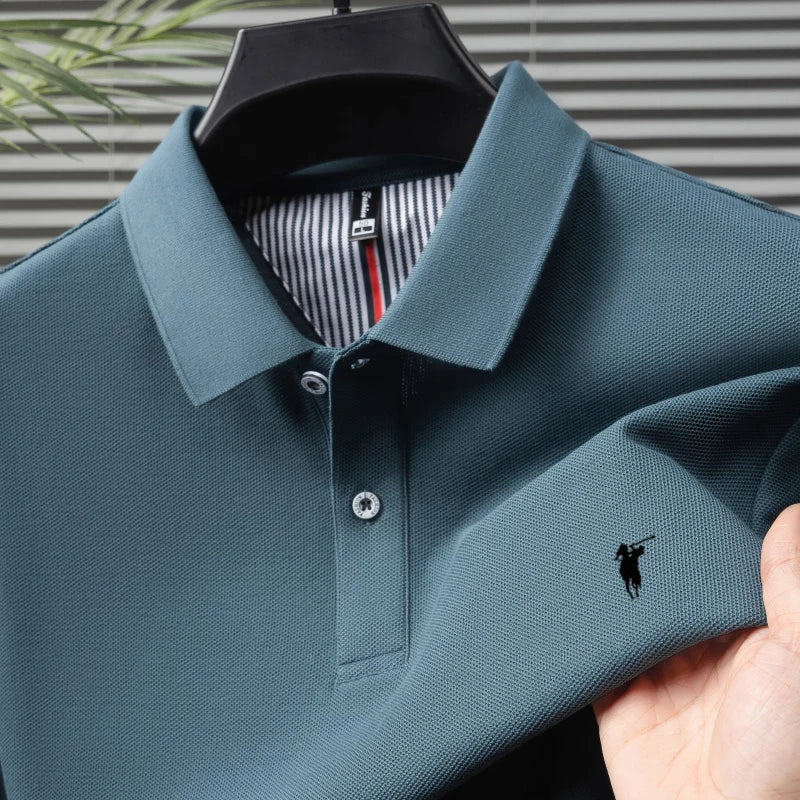 Polo Signature en Coton - Logo embossé, coupe ajustée, style business-casual