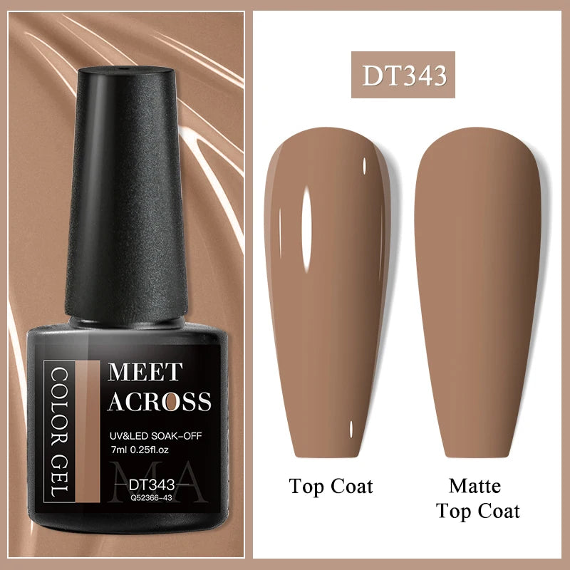 MEET ACROSS 7ml Eggshell Thermal Gel Nail Polish Temperature Changing Gradient Nail Art Varnish Winter Soak Off Gel For Nails