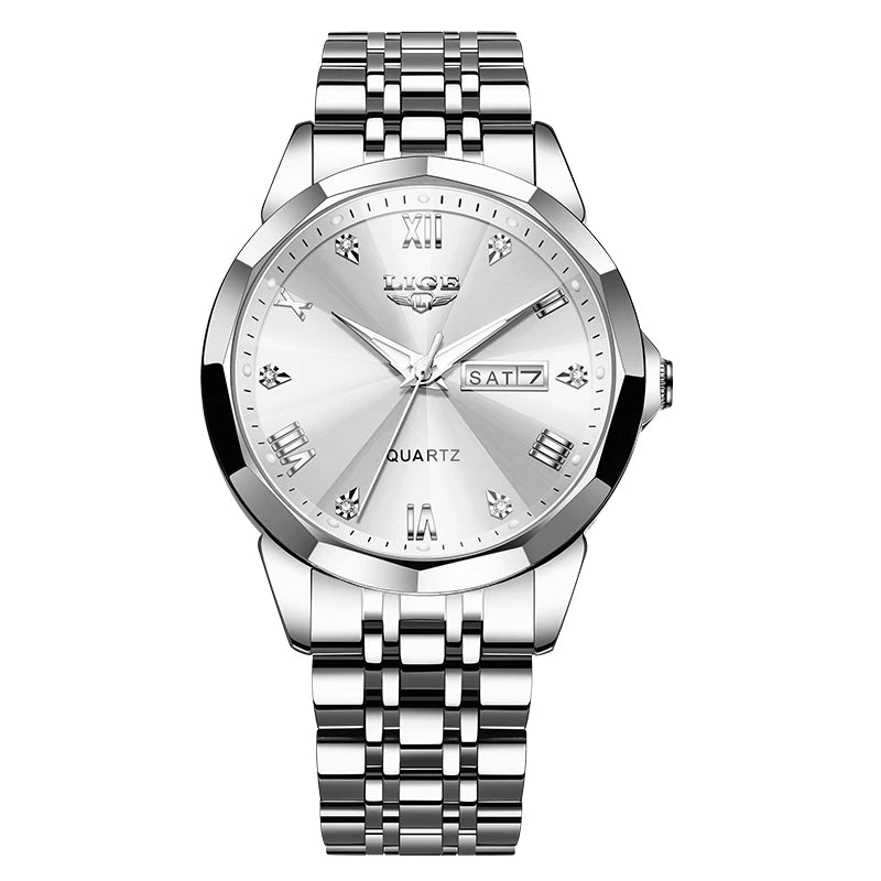 Montre de luxe pour femme, élégance Or, bracelet en acier