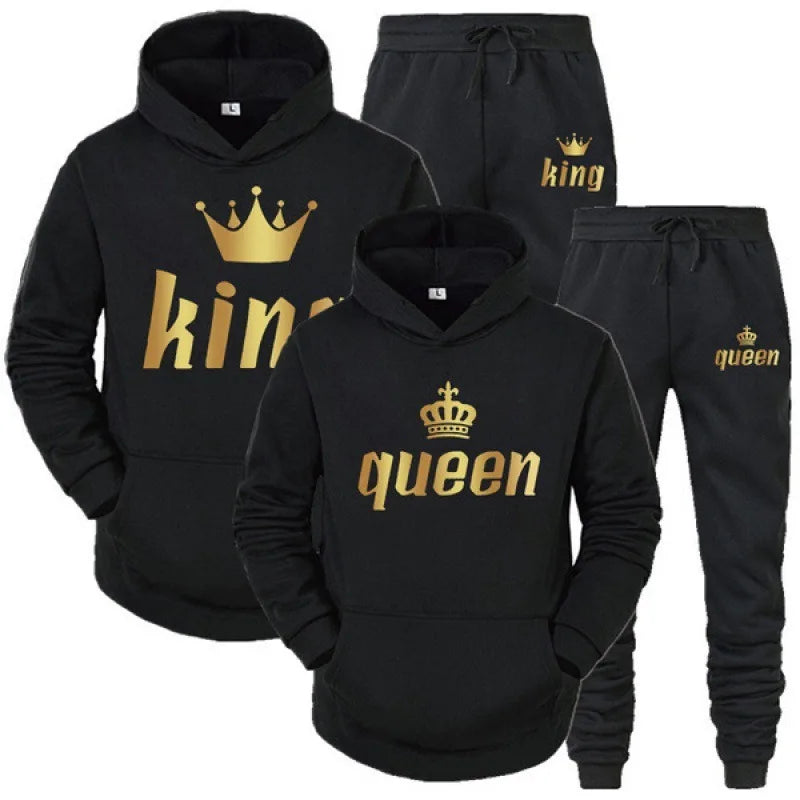 Hoodie - King et Queen - Duo confortable, imprimé durable, parfait pour les couples