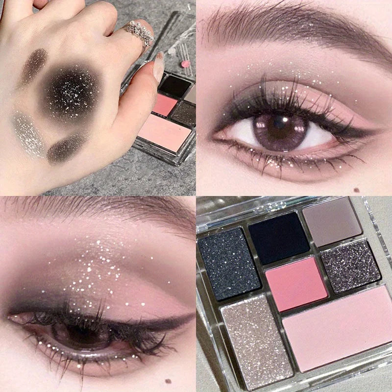 Palette d'Ombres à Paupière Pro 9 Couleurs - Fini Mat et Scintillant