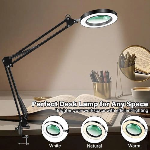 72LED 8X/10X NEW Illuminated Magnifier USB 3 Colors LED Magnifying Glass for Soldering Iron Repair/Table Lamp/Skincare Beauty