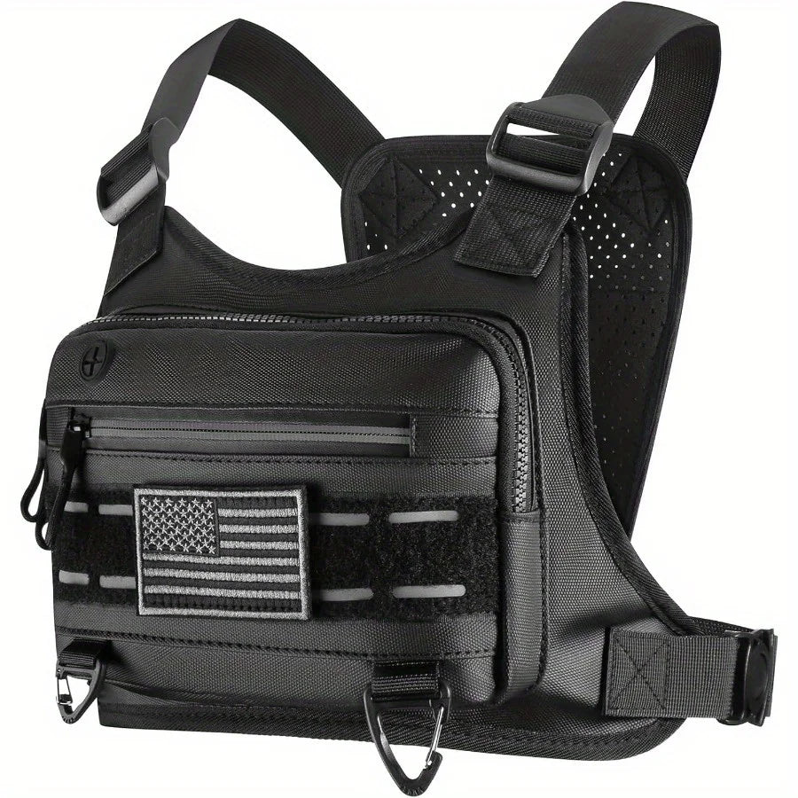 Harnais de poitrine Tactique - Sac de Course pour le Sport Imperméable Ultrarésistant et Sécuritaire