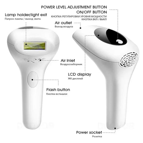 900,000 Flashes Laser Epilator Instrument Permanent IPL Hair Removal Home Use Devices Ice Cool Painless Intense Pulsed Light