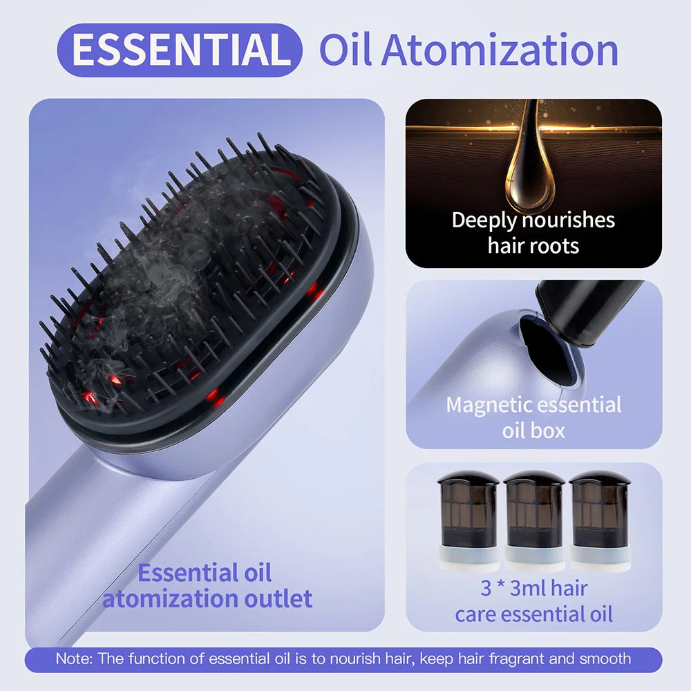 Brosse Massante et Vaporisatrice Intelligente - Soin Capillaire Revitalisant