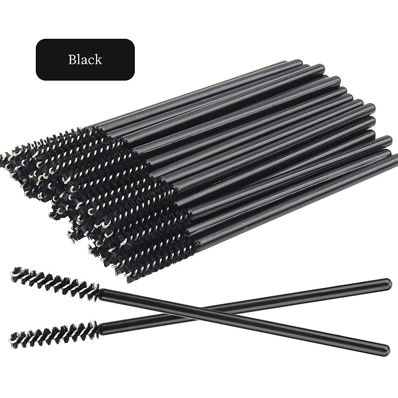 Lot de 50 Brosses à Cils - Crystal - Outil Professionnel d'Extension