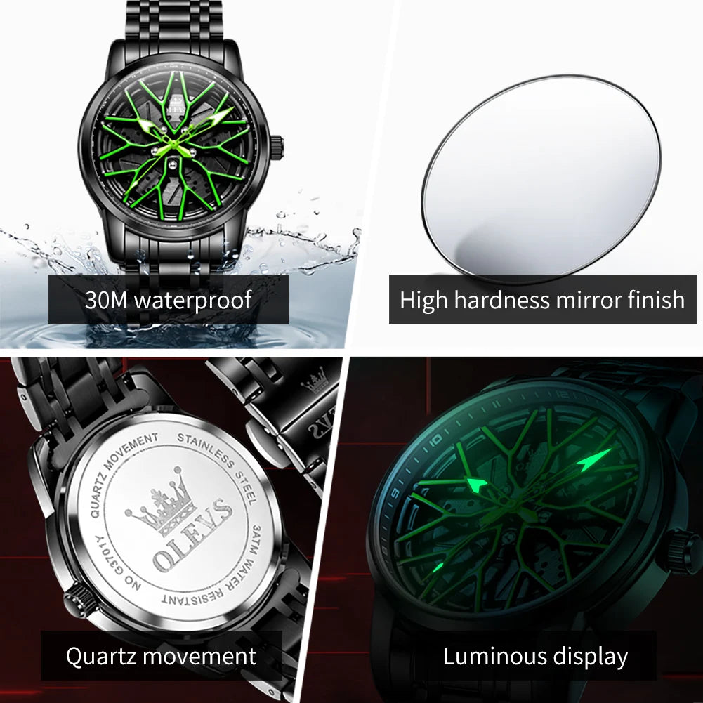 Montre squelette Élégance en acier inoxydable