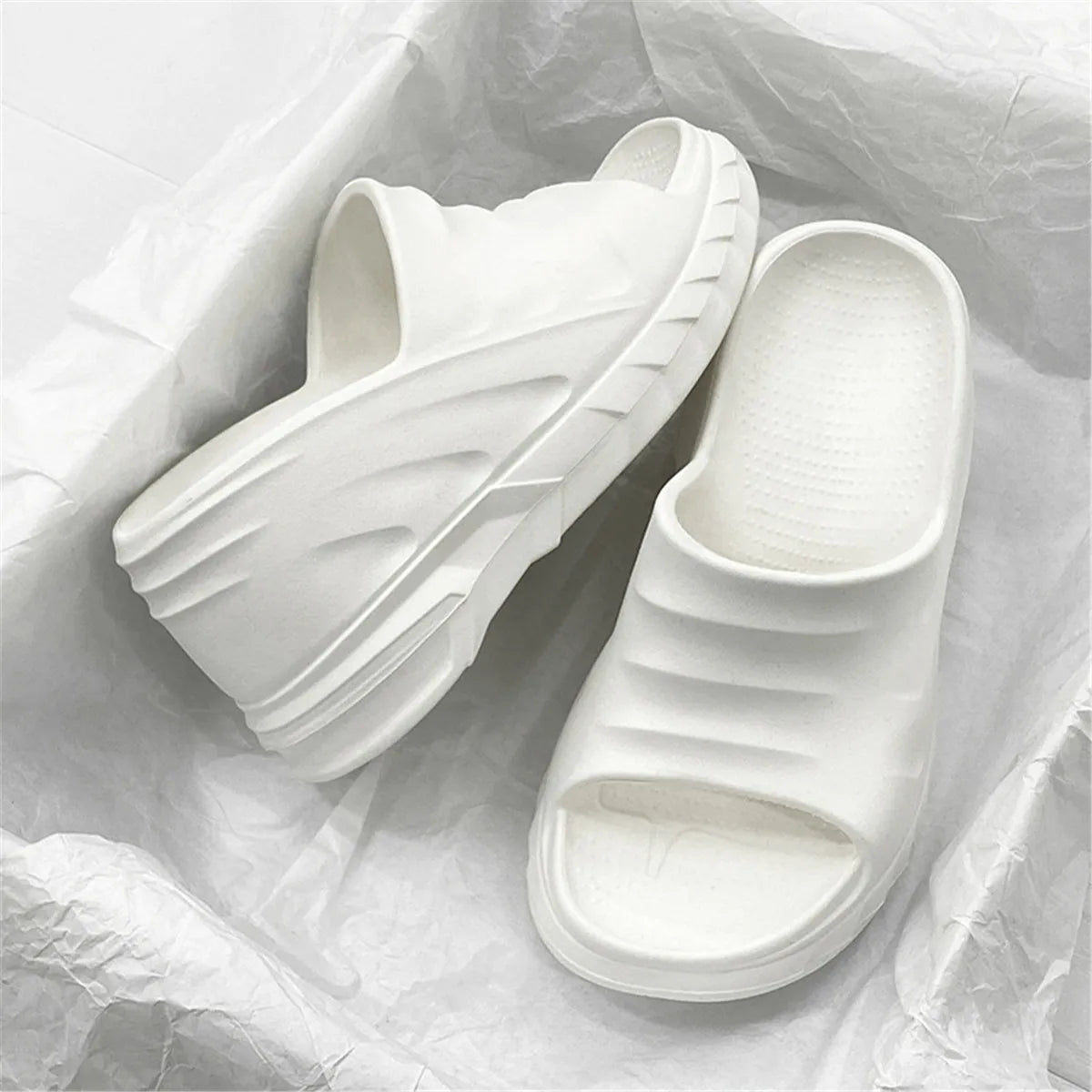 Sandales Compensées Chunky 8cm - Style Moderne et Waterproof
