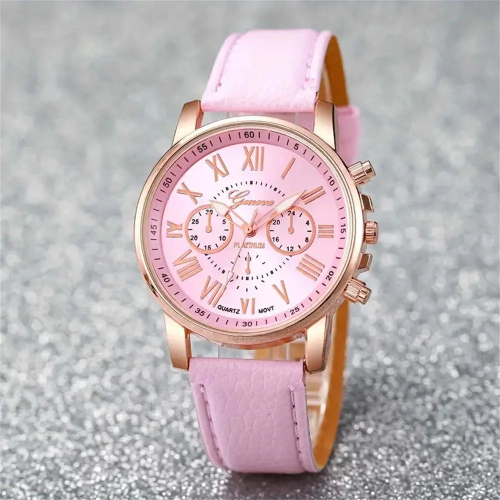 Ensemble montre et bijoux femme, parure Coeur, Étincelant, Coffret 6 pièces