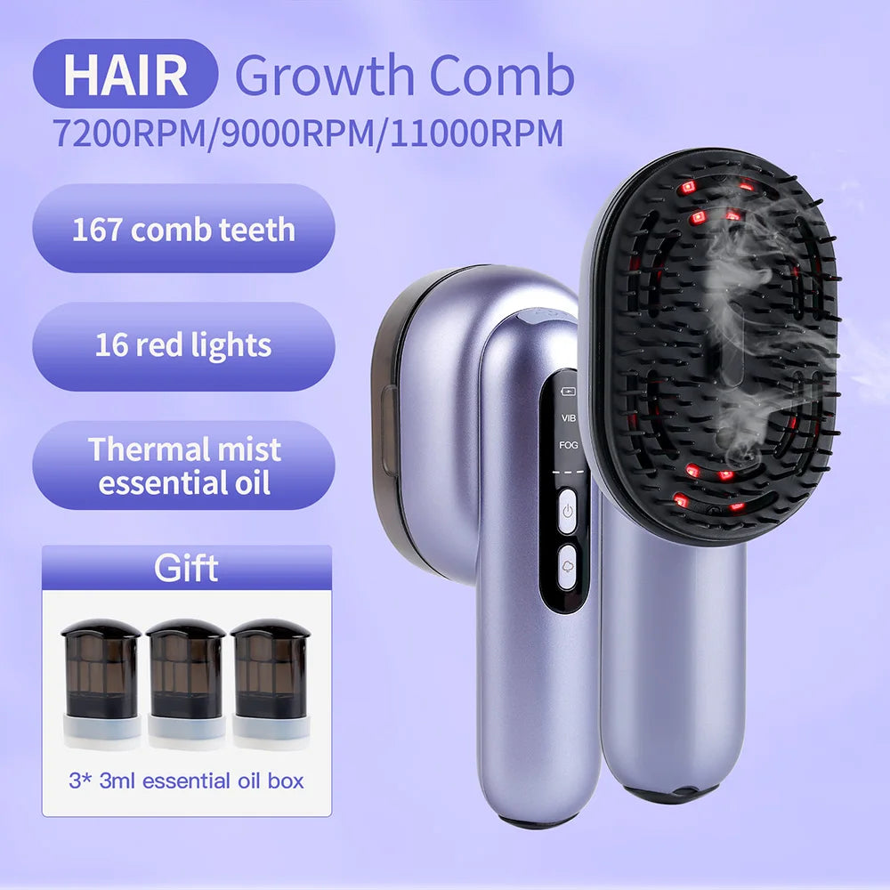 Brosse Massante et Vaporisatrice Intelligente - Soin Capillaire Revitalisant