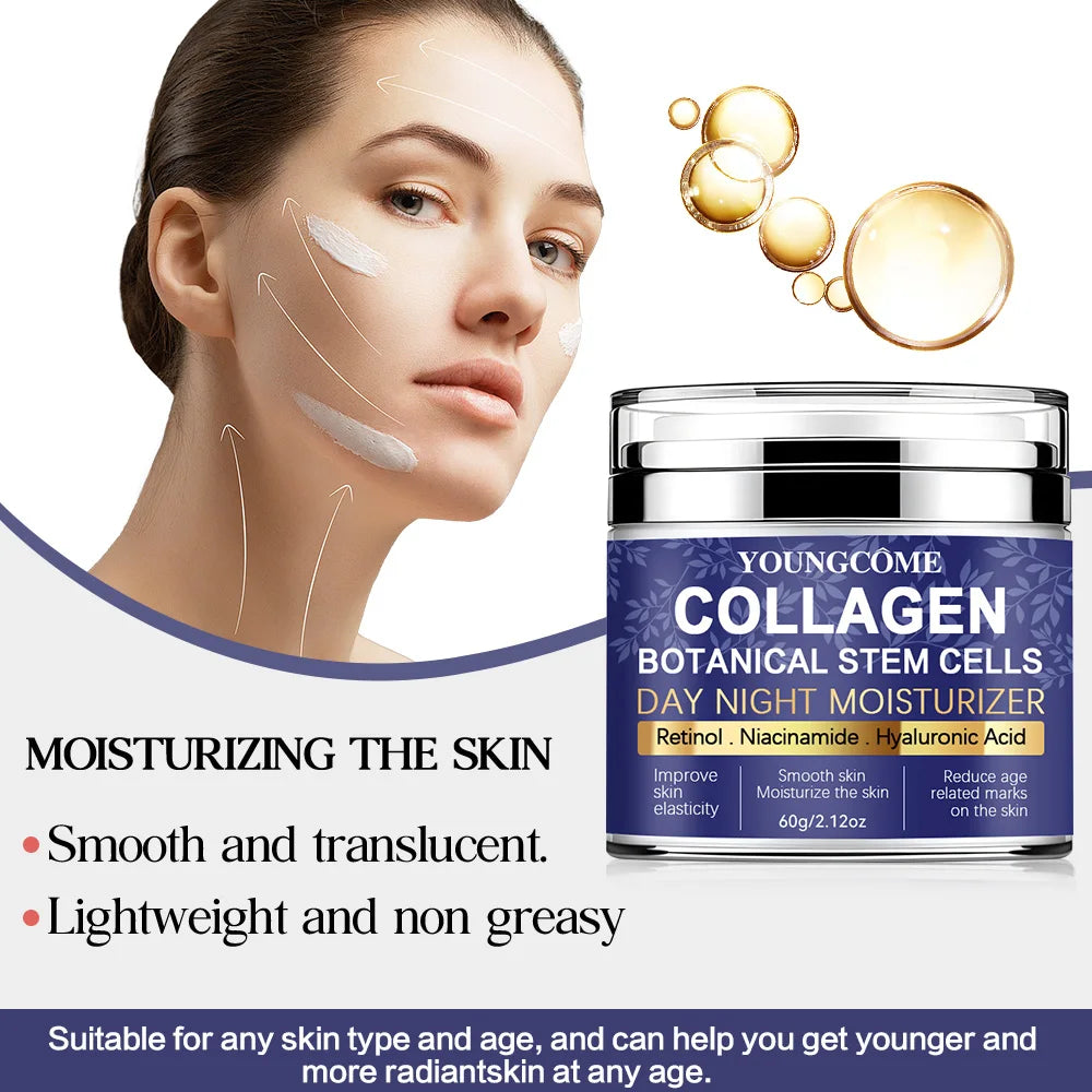 Crème Revitalisante aux Cellules Souches et Collagène - Éclat Jeunesse