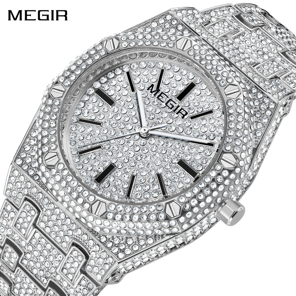 Montre de luxe - Diamant Signature - acier inoxydable et quartz