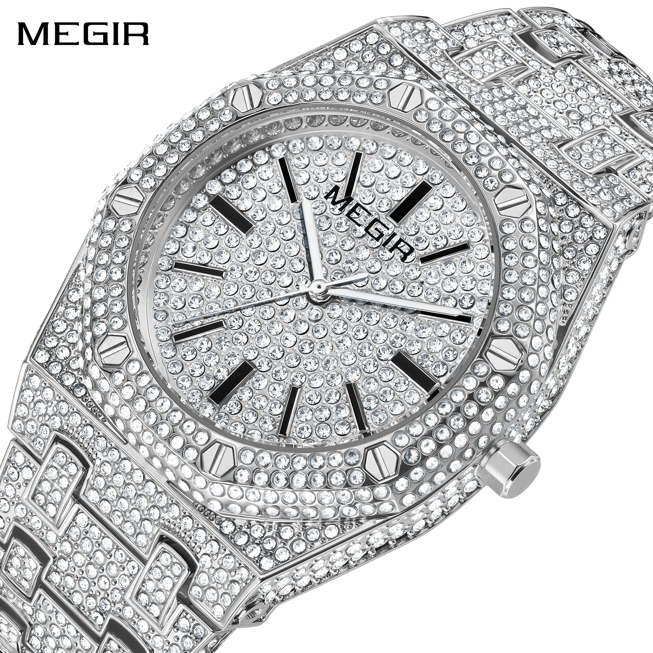 Montre de luxe - Diamant Signature - acier inoxydable et quartz