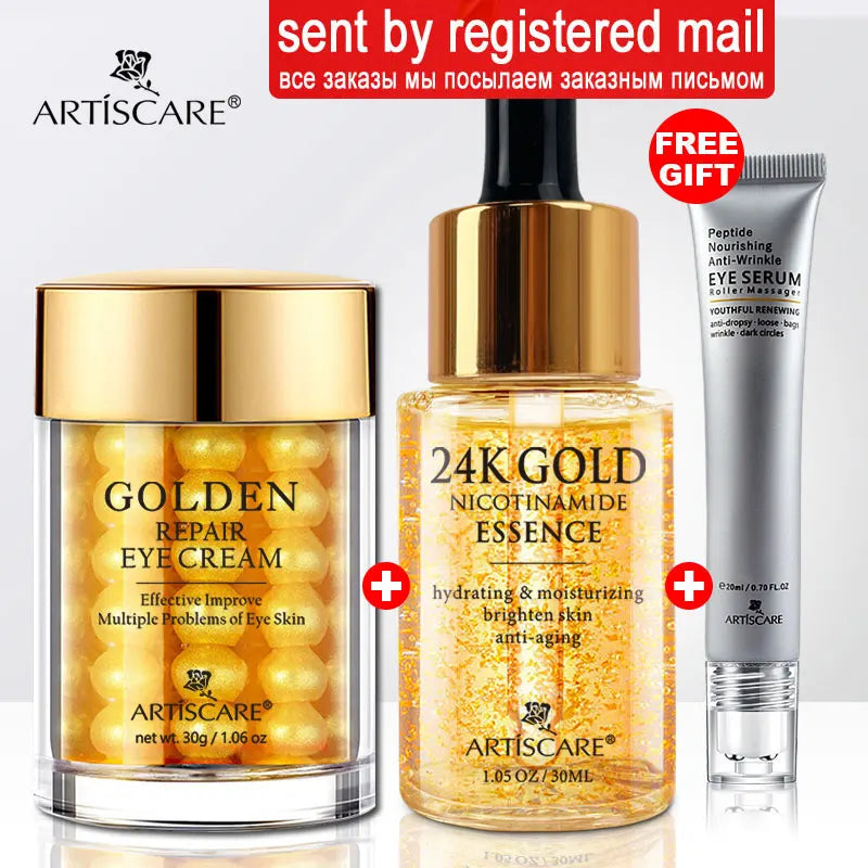 Coffret Éclat - Or 24k - Rituel complet hydratant et raffermissant (3 pièces)