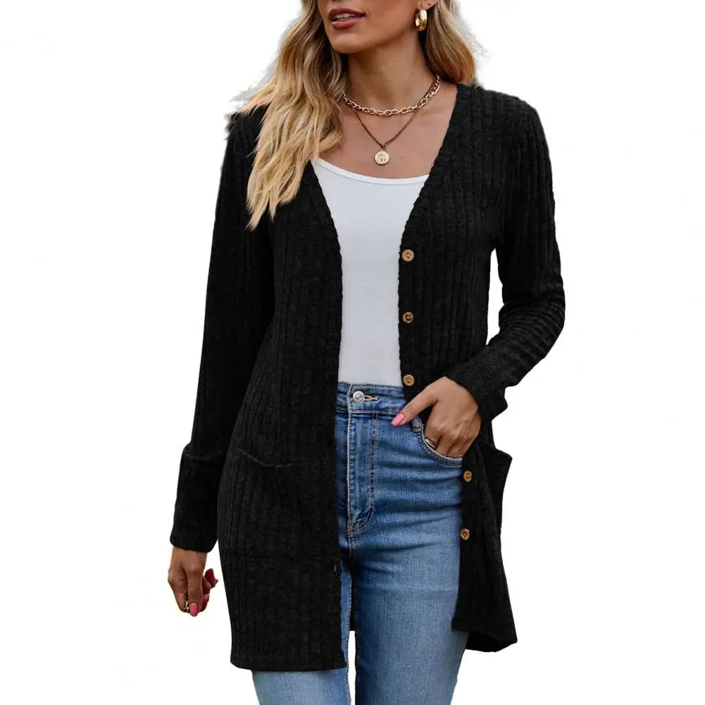 Cardigan Tricoté - Cozy Chic - Boutonné et Pratique pour l'Automne