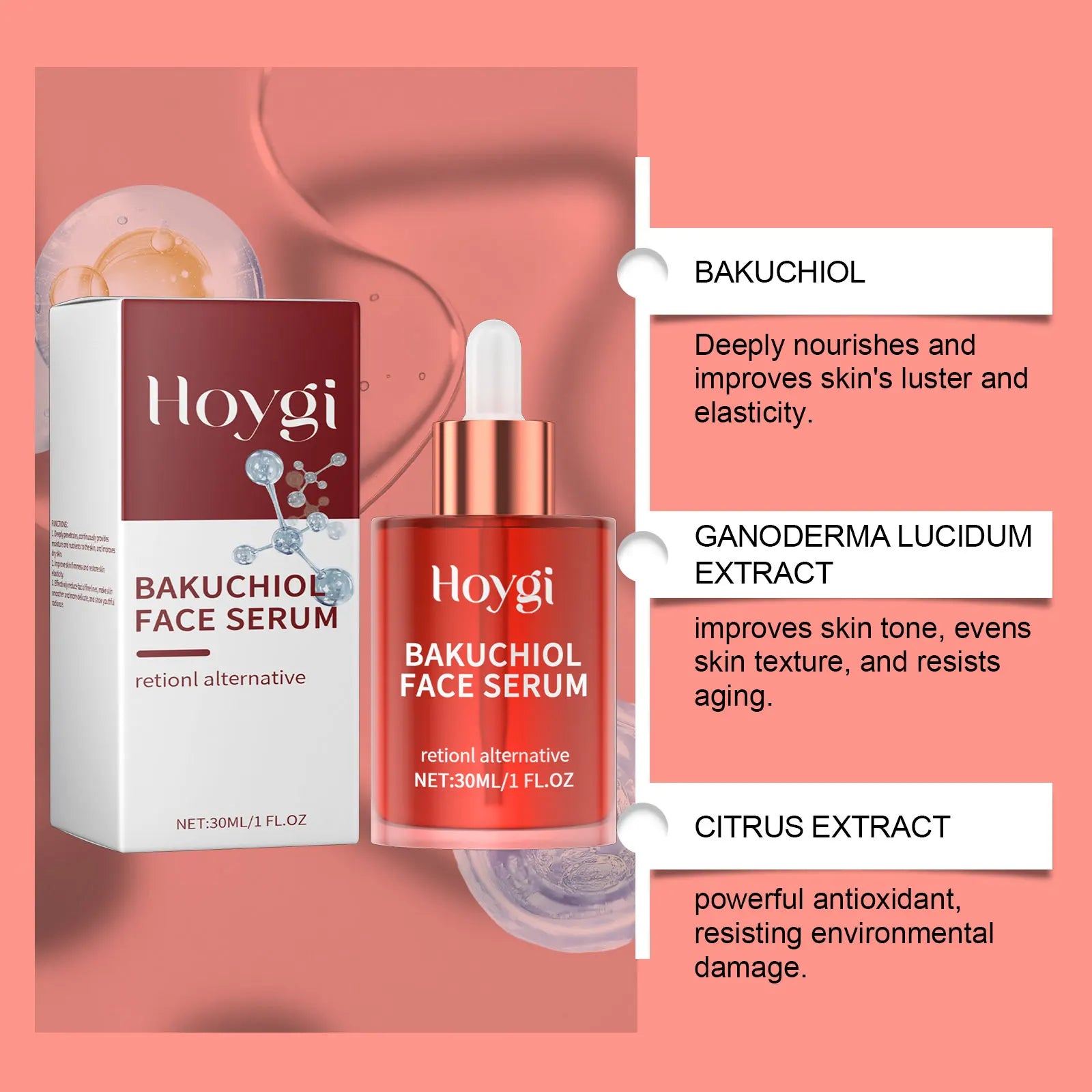 Sérum Éclat et jeunesse au Bakuchiol - Anti-Âge et Raffermissant