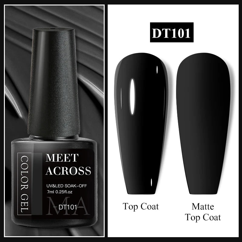 MEET ACROSS 7ml Eggshell Thermal Gel Nail Polish Temperature Changing Gradient Nail Art Varnish Winter Soak Off Gel For Nails