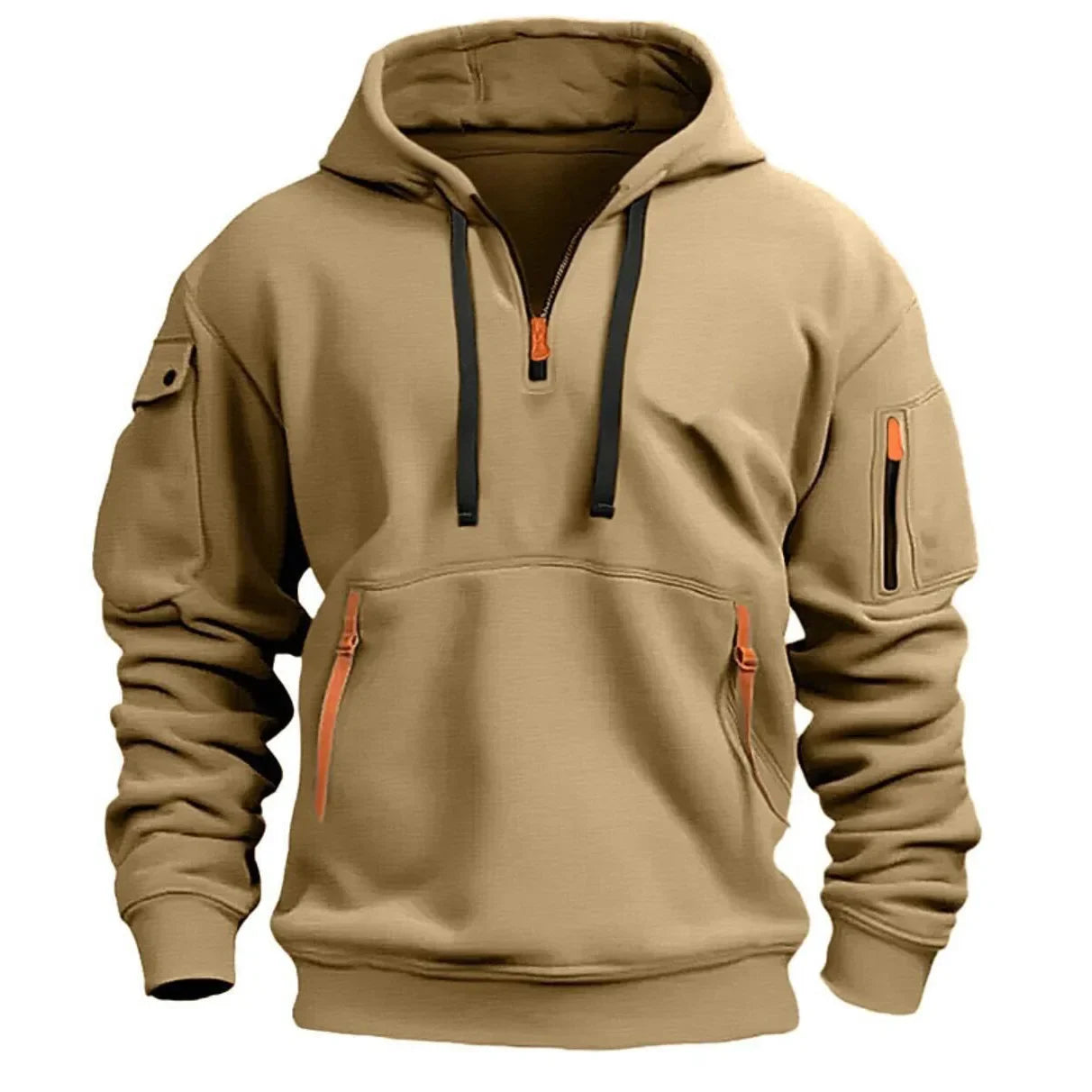 Men's Hoodies Aesthetic Fashion Multi-pocket Zipper Brand Streetwear Plus Size Loose Pullover Clothing Men Sweatshirts 2024 New