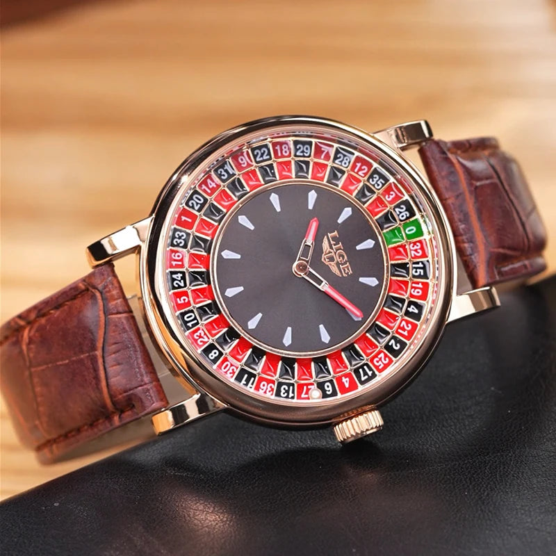 Lige Montre homme, Las Vegas édition roulette et aiguille Lumineuse