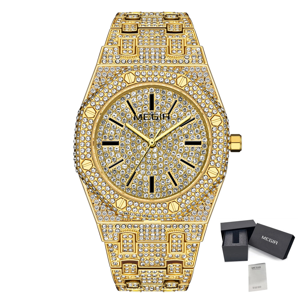 Montre de luxe - Diamant Signature - acier inoxydable et quartz